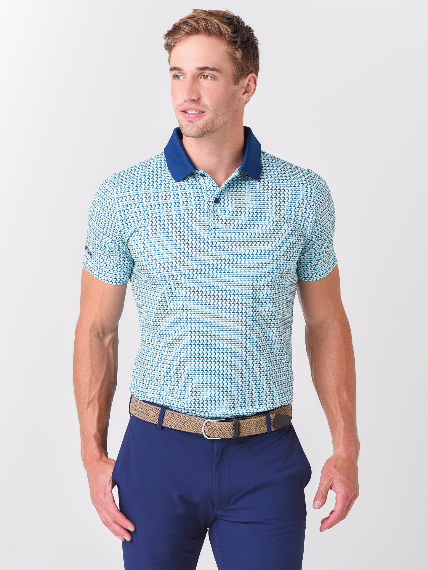 Bonobos Men's Performance Print Golf Polo - Saint Bernard