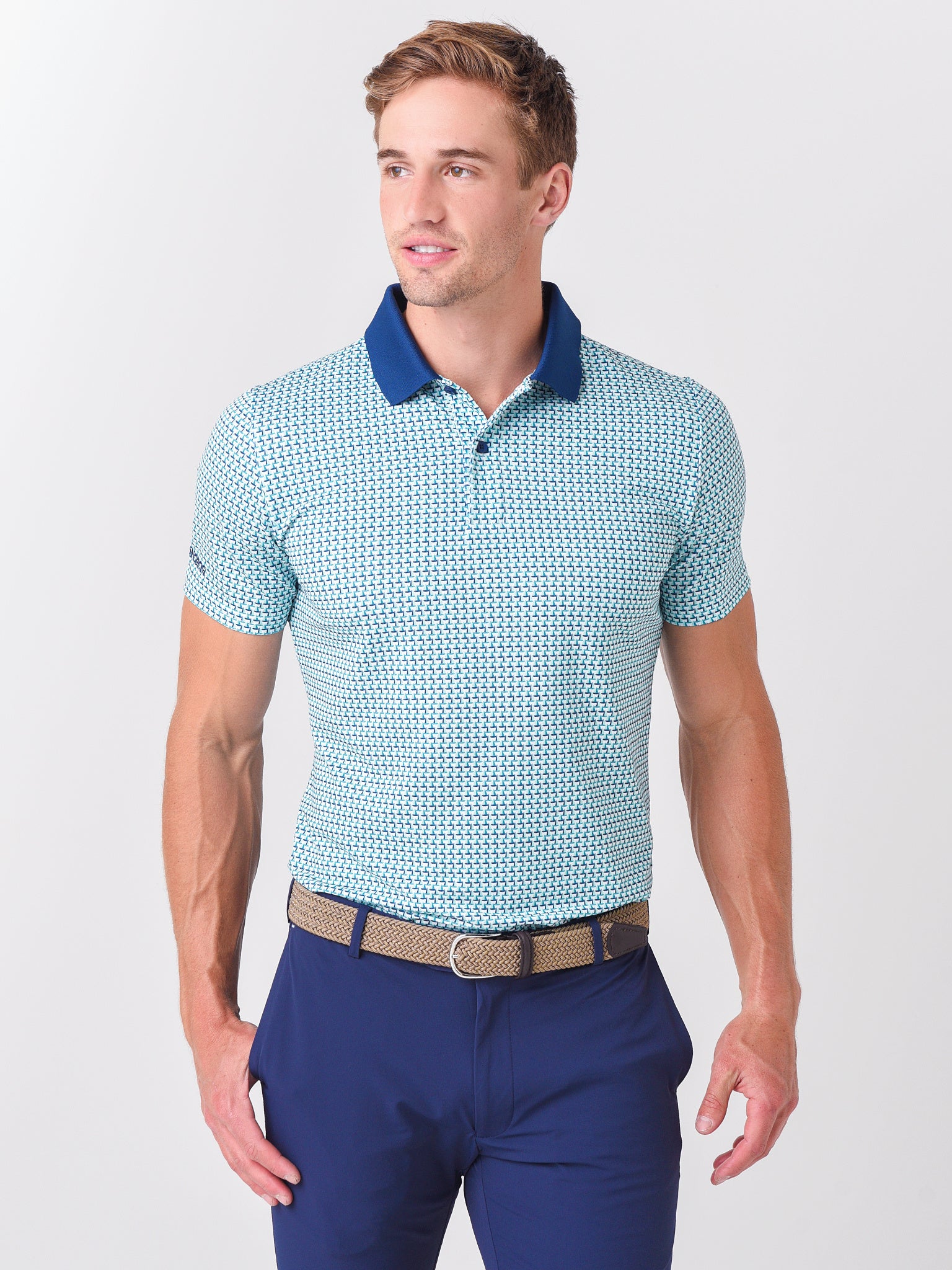 Bonobos Men's Performance Print Golf Polo - Saint Bernard