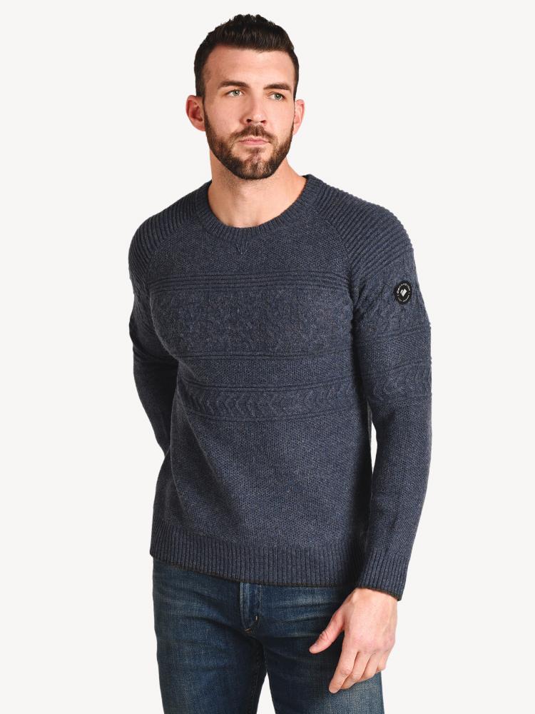 Obermeyer Men's Textured Crewneck Sweater - Saint Bernard