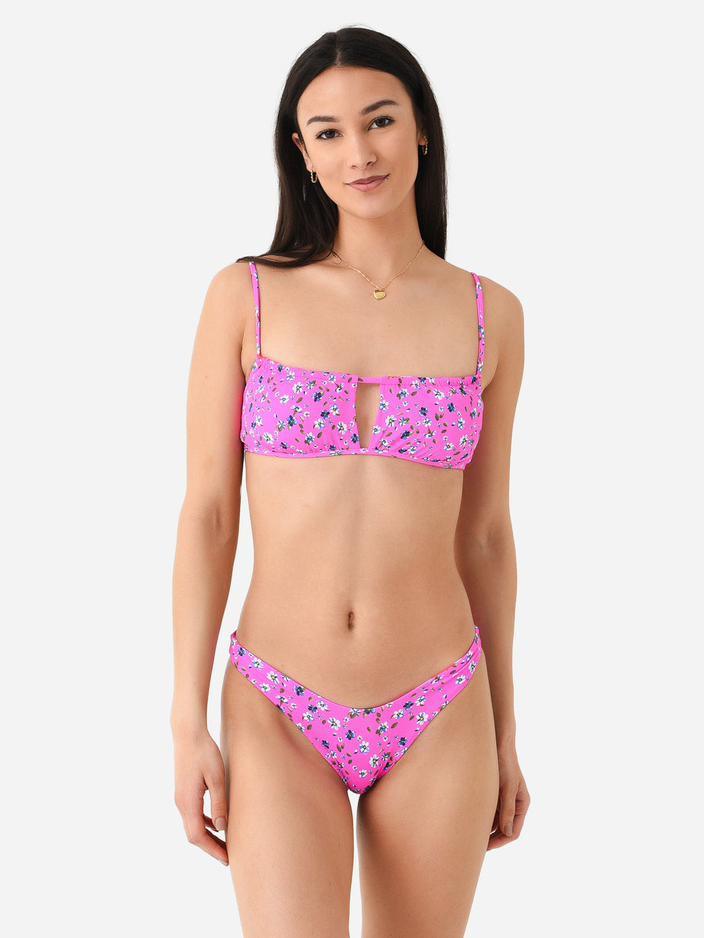 Maaji Women's Happyflower Emma Classic Bralette Bikini Top - Saint Bernard