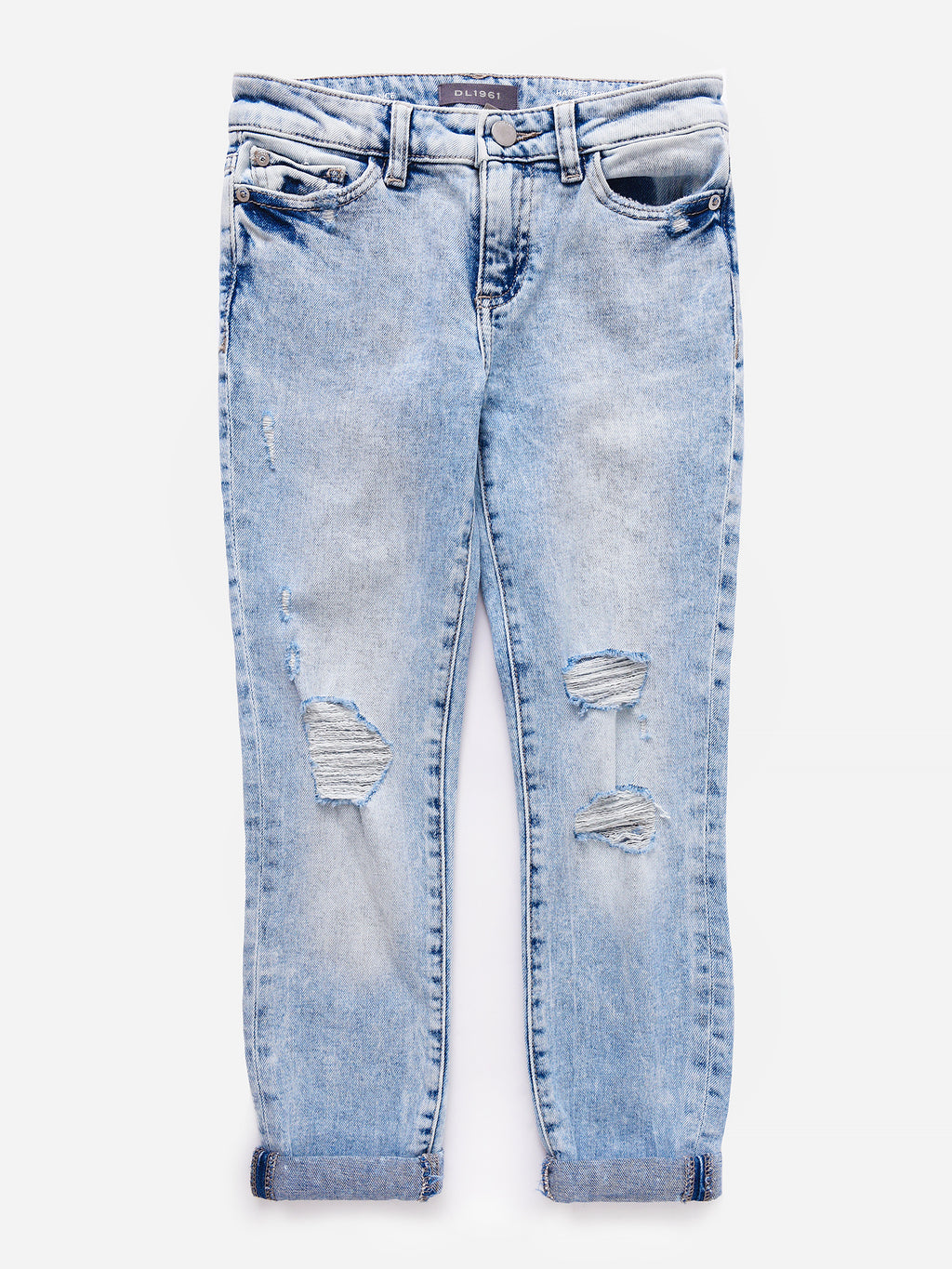 DL1961 Girls' Harper Boyfriend Straight Jean - Saint Bernard