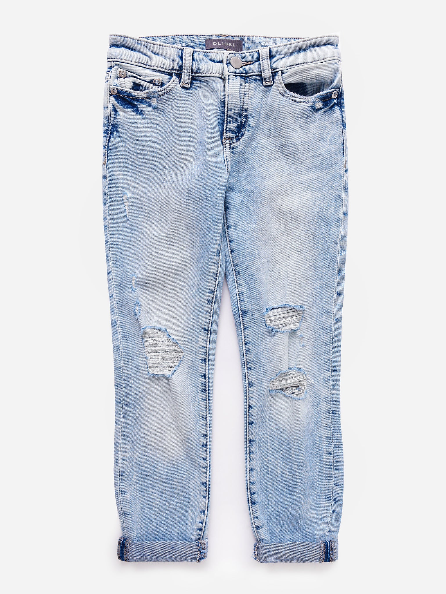 DL1961 Girls' Harper Boyfriend Straight Jean - Saint Bernard