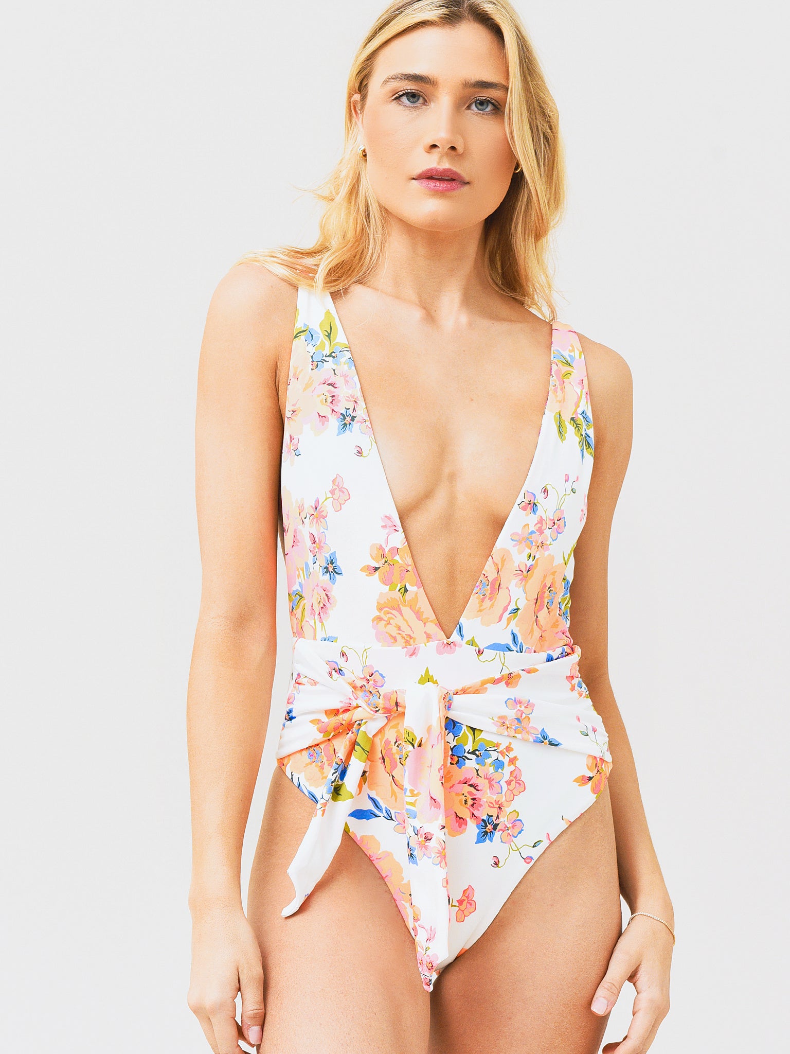 Maaji Women's Free Spirit McDreamy Plunge One-Piece Swimsuit - Saint Bernard