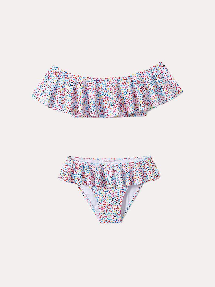 Stella Cove Girls' Dip N Dots Bikini - Saint Bernard