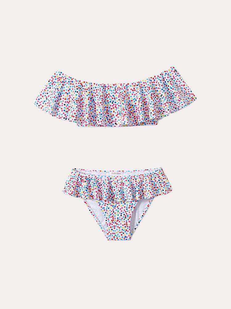 Stella Cove Girls' Dip N Dots Bikini - Saint Bernard