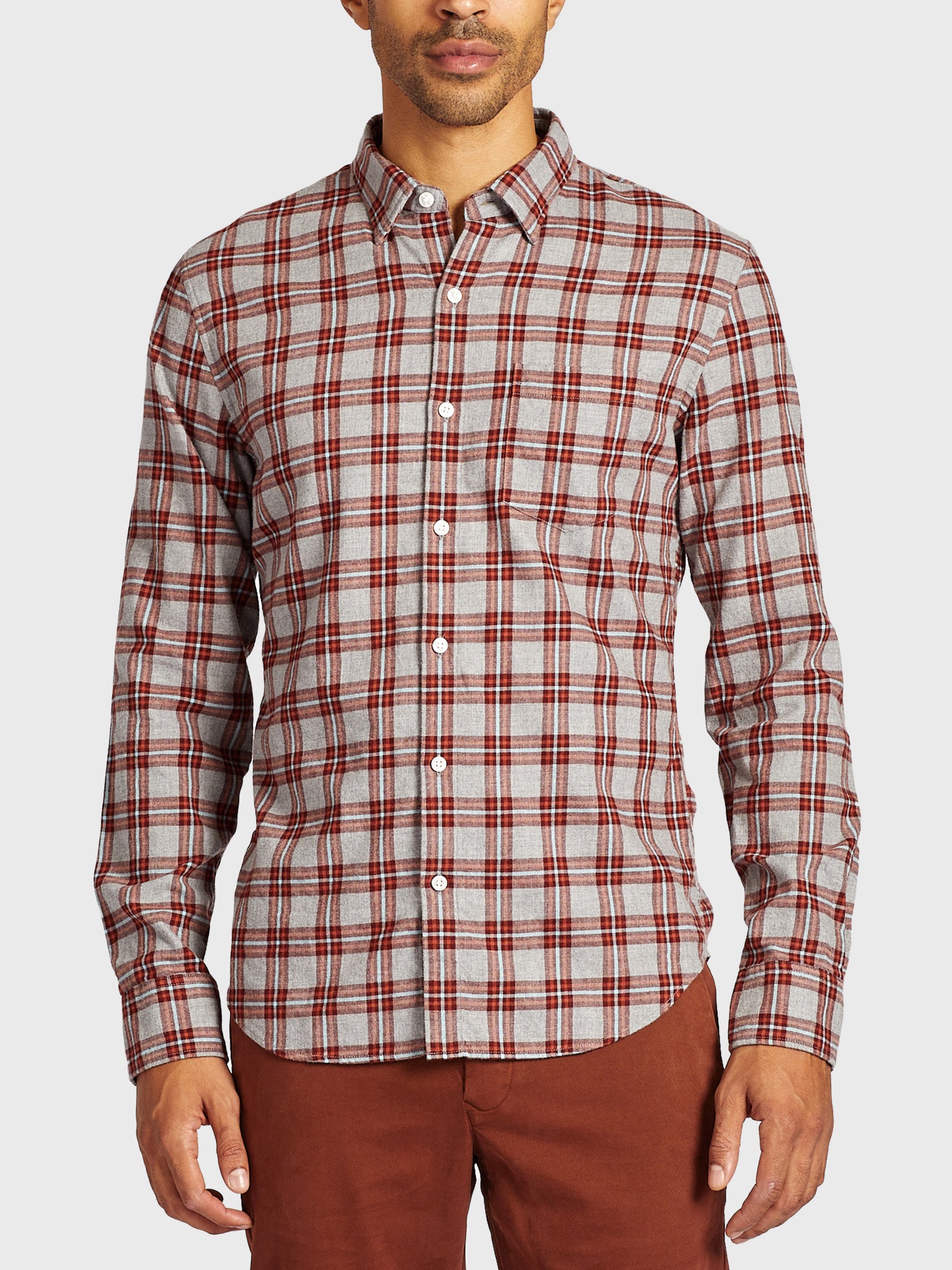 Bonobos Men's Brushed Button Down Slim Shirt - Saint Bernard