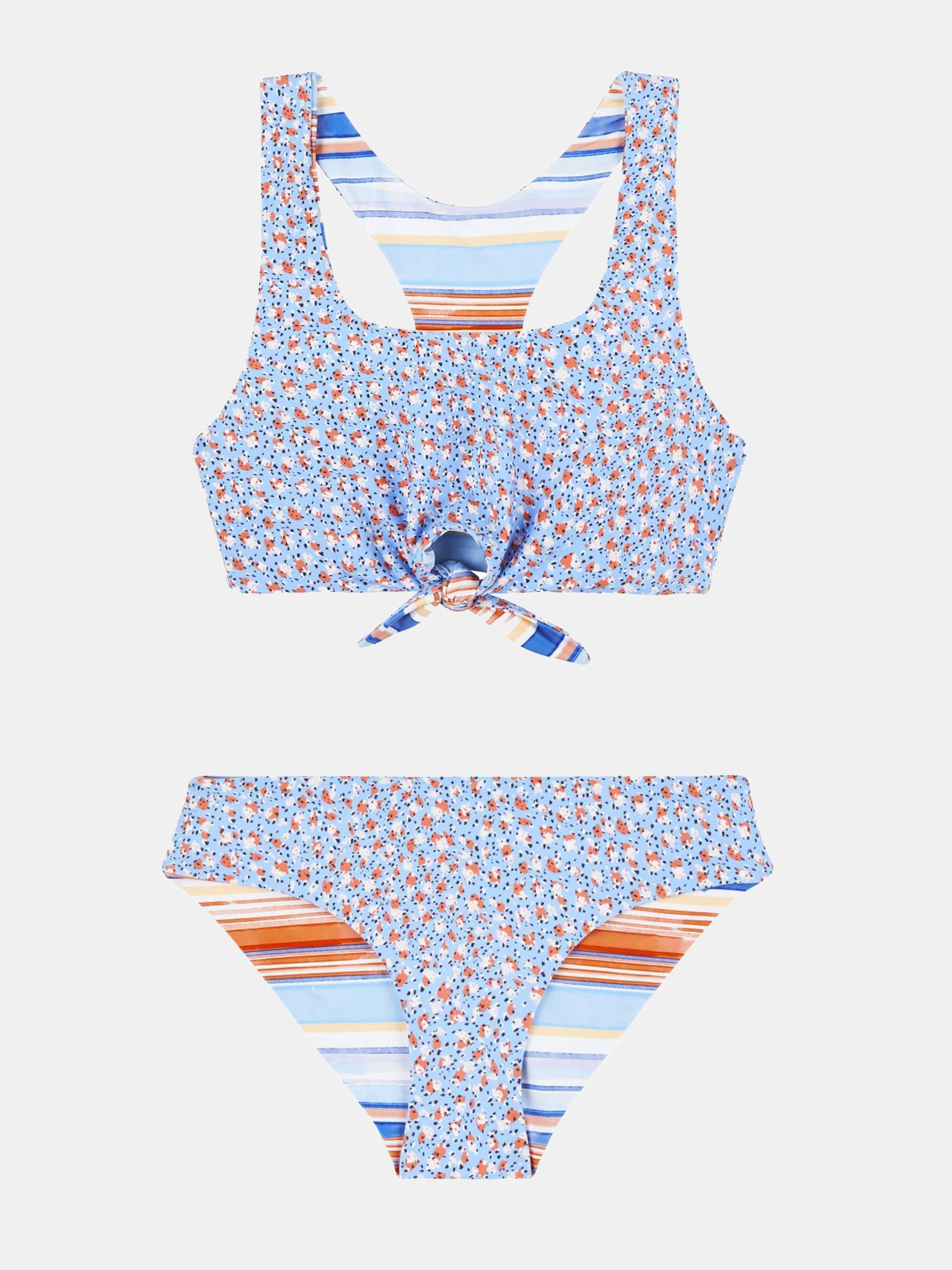 Seafolly Girls' Jungle Book Reversible Tankini Bikini Set Saint Bernard