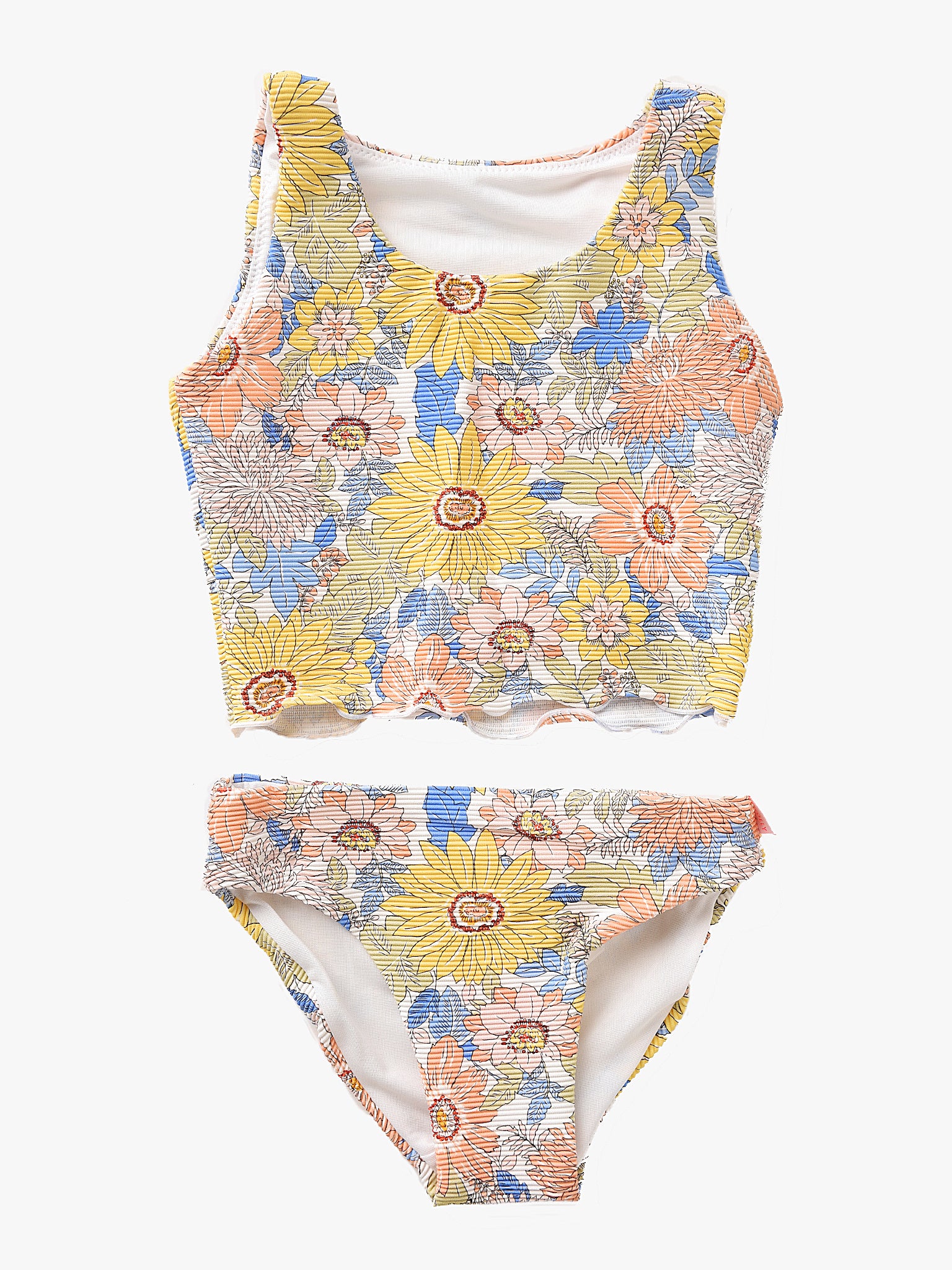 Seafolly Girls' Sunshine Days Tankini Bikini Set - Saint Bernard