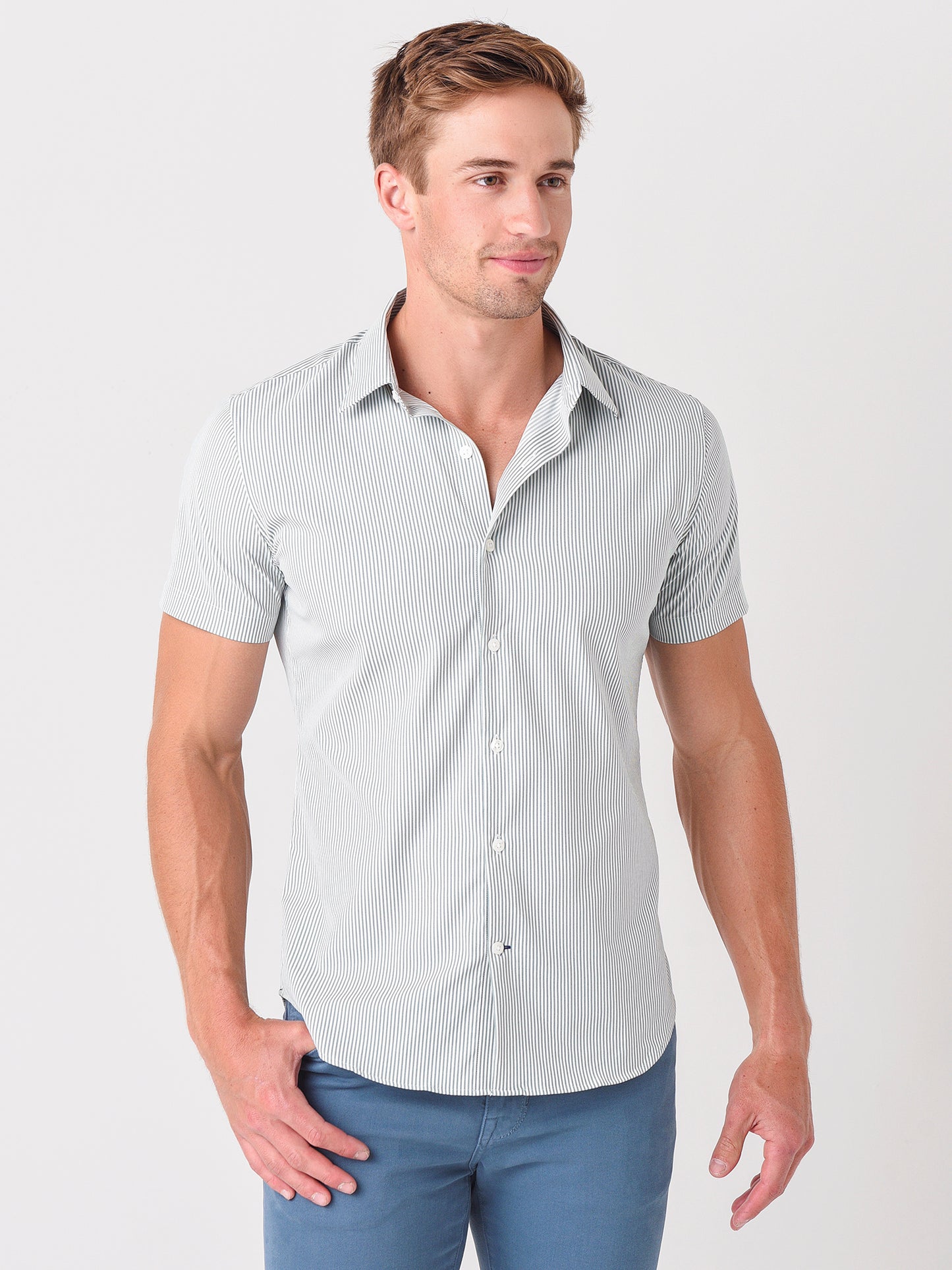 Bonobos Men's Tech Short-Sleeve Shirt - Saint Bernard