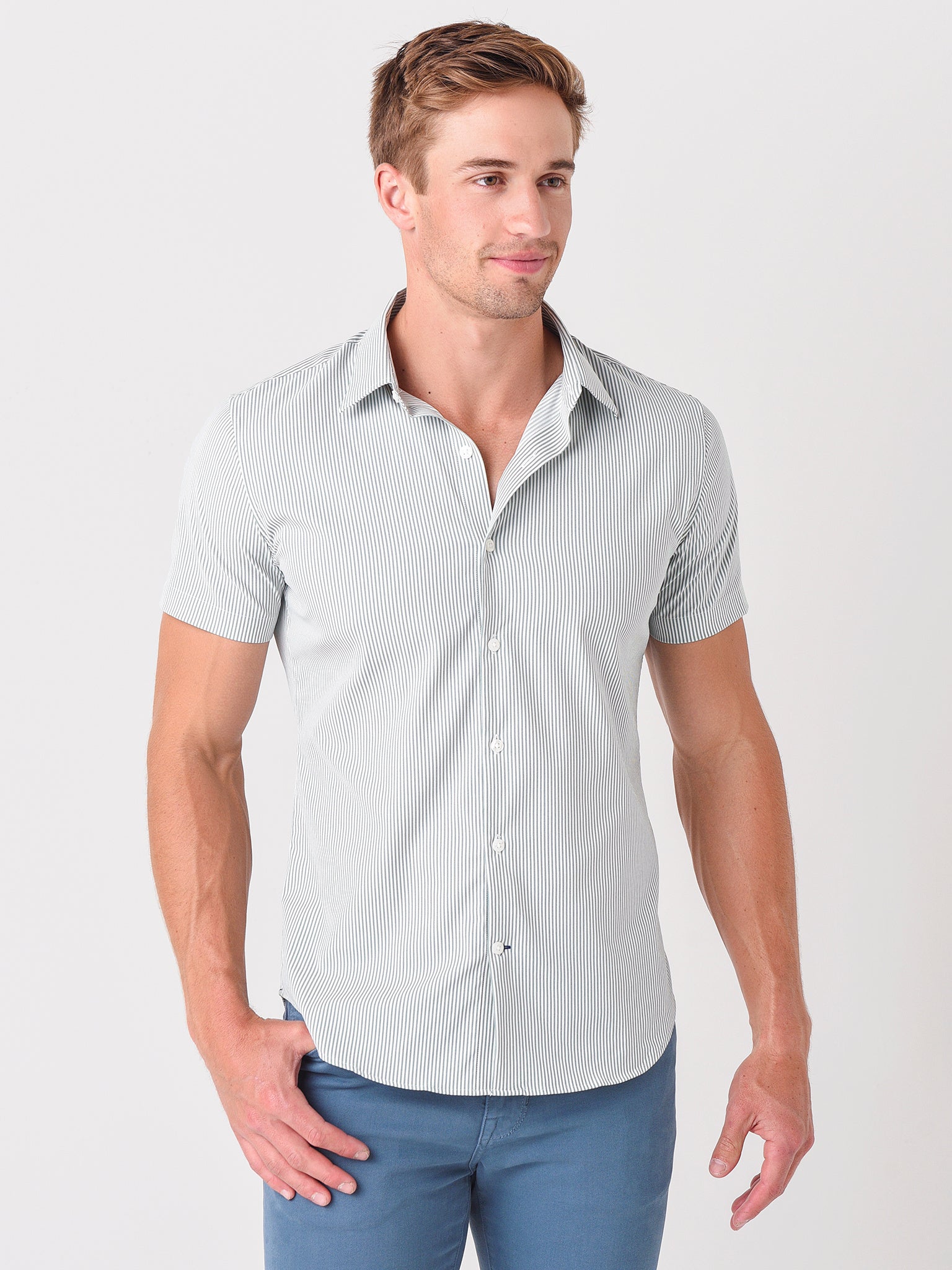 Bonobos Men's Tech Short-Sleeve Shirt - Saint Bernard
