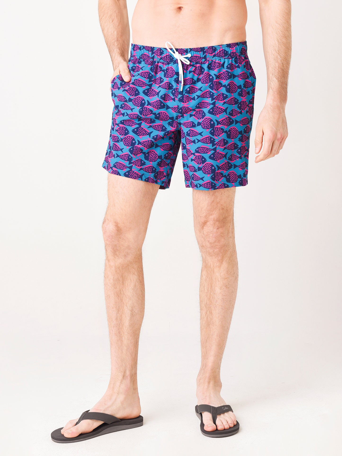 Bonobos Men's Riviera Recycled E-Waist 7" Swim Trunk - Saint Bernard
