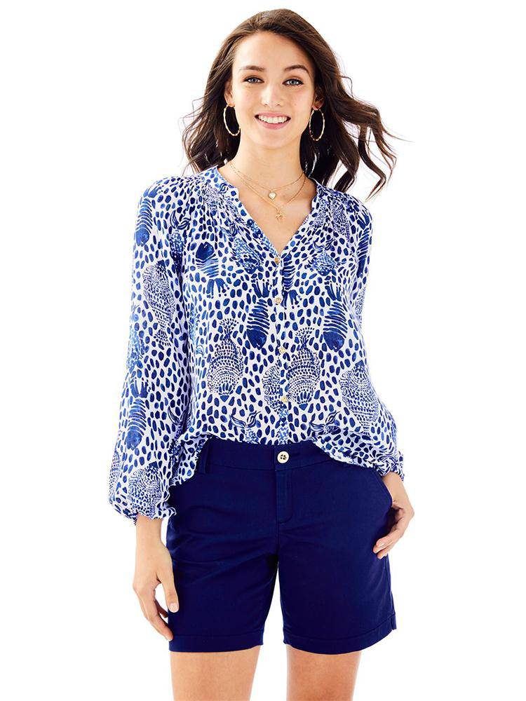 Lilly Pulitzer 7 Inch Jayne Stretch Short - Saint Bernard
