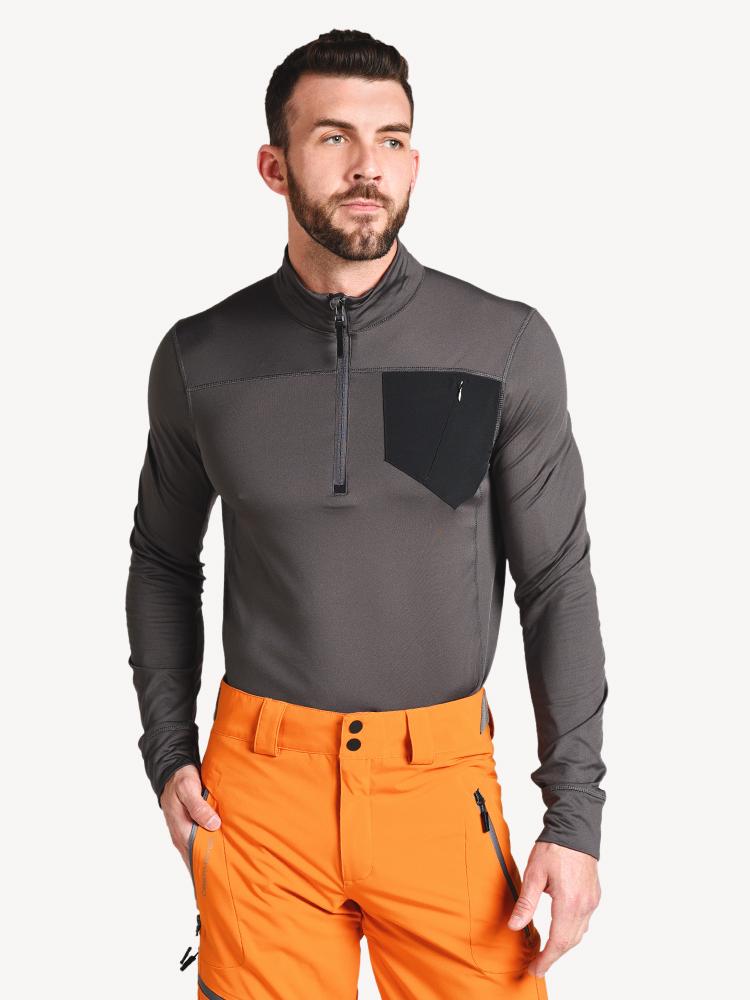 Obermeyer Men's Flex 1/4 Zip Baselayer Top - Saint Bernard
