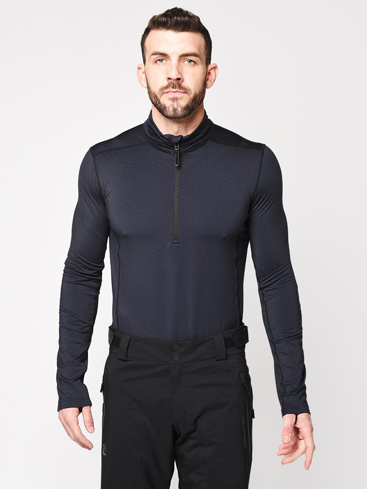 Obermeyer Men's Lean 1/2 Zip Baselayer Top - Saint Bernard