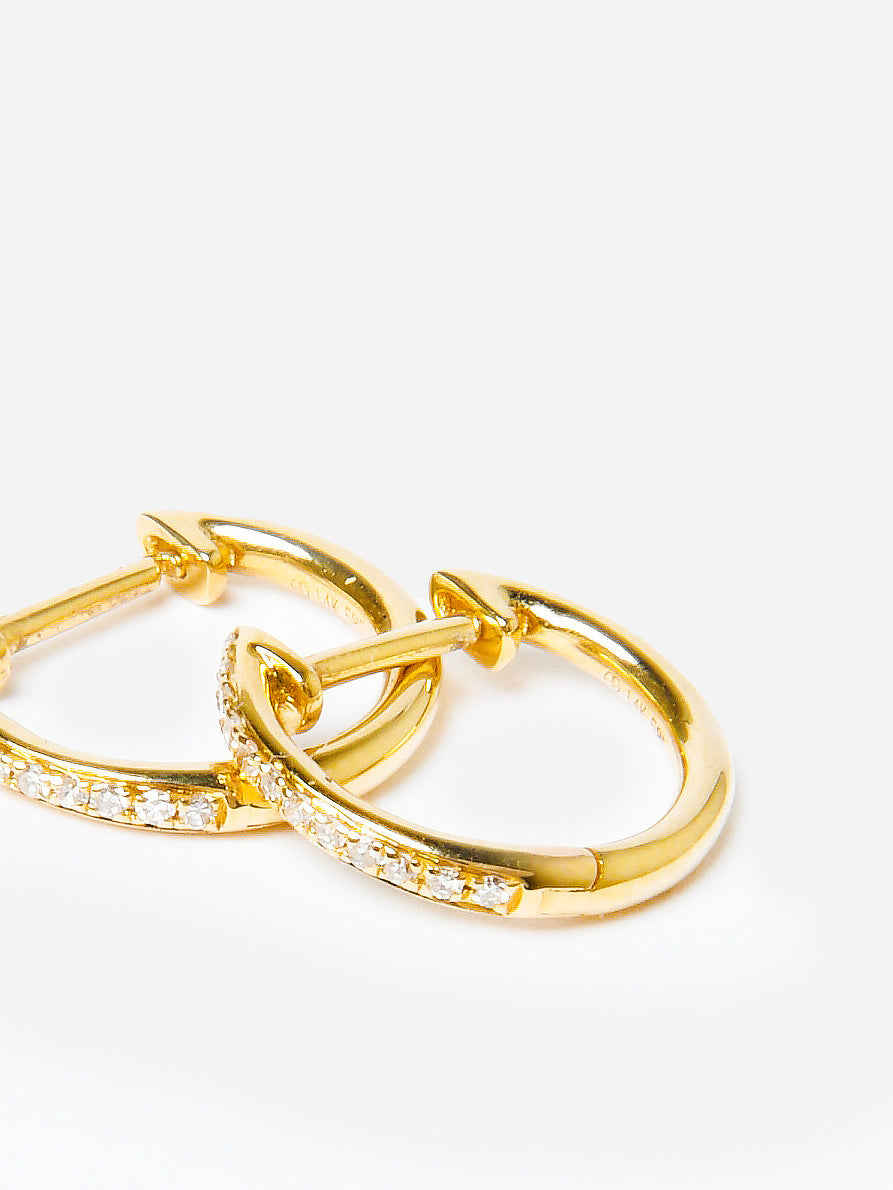 Francie B. Women's Diamond Huggie Hoop Earrings - Saint Bernard