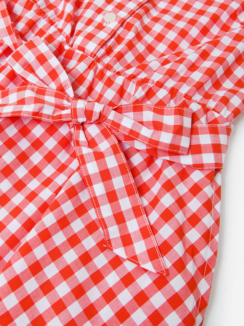 Classic Prep Girls' Marlowe Festival Gingham Shirtdress