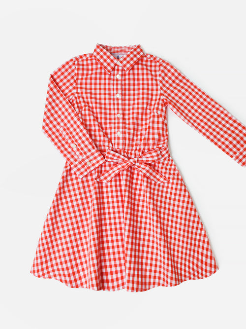 Classic Prep Girls' Marlowe Festival Gingham Shirtdress