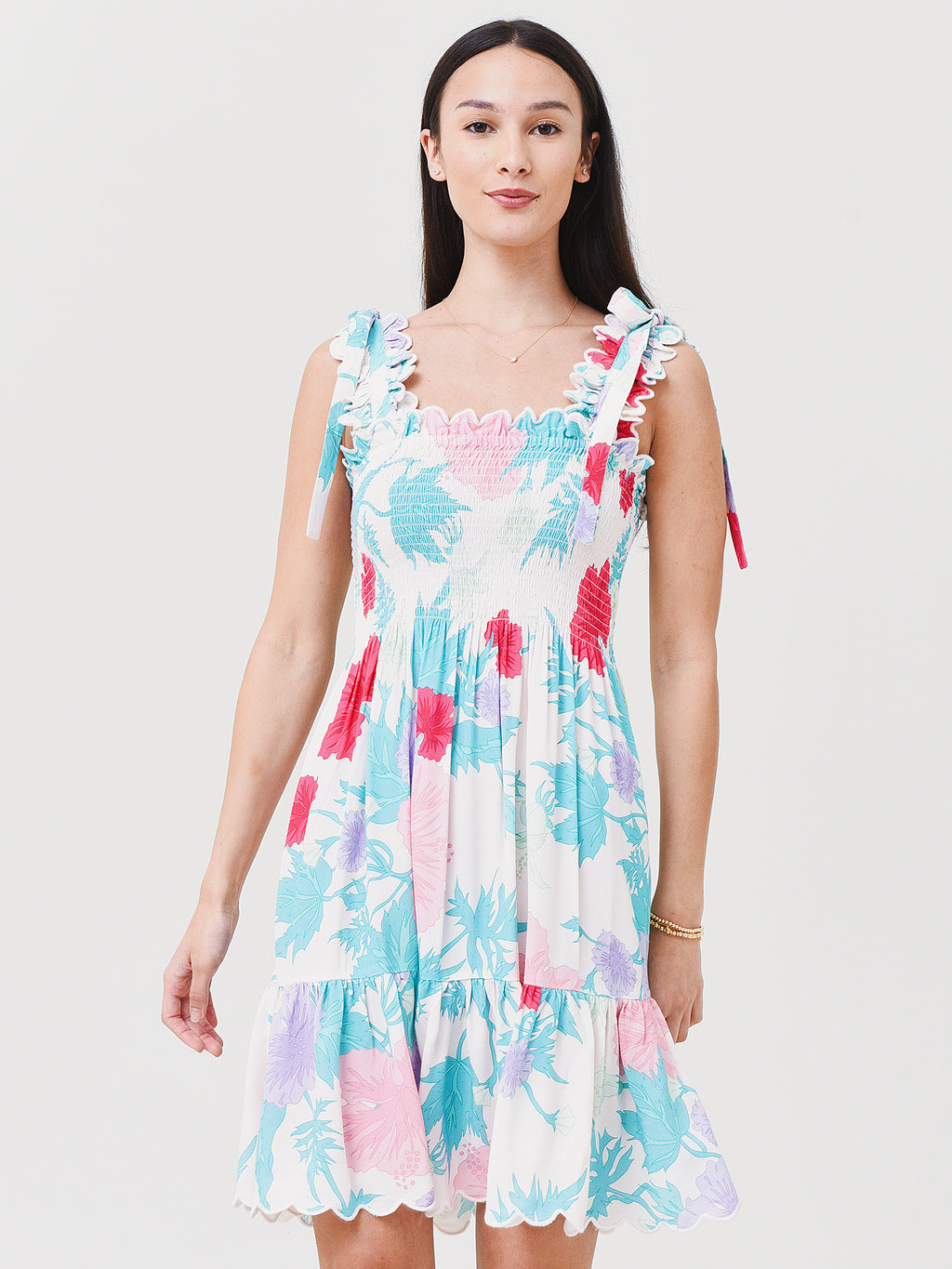 Ephemera Women's Bow Tie Mini Dress - Saint Bernard