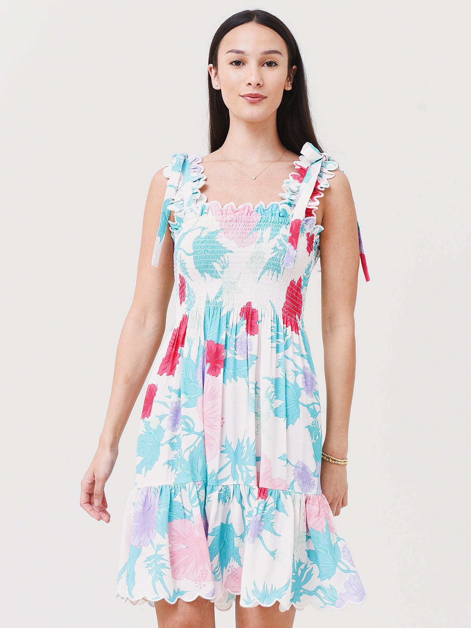 Ephemera Women's Bow Tie Mini Dress - Saint Bernard