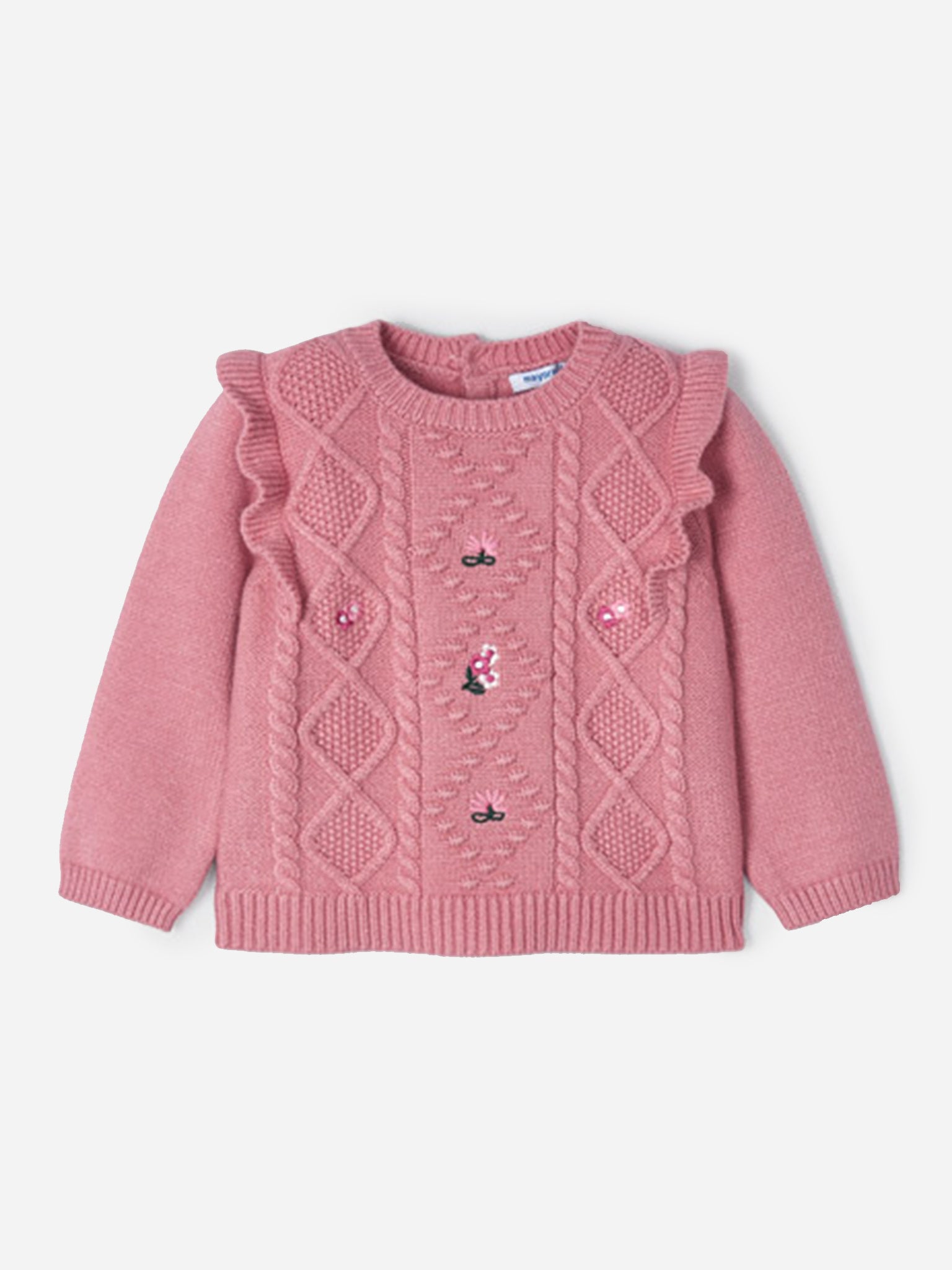 Mayoral Baby Girls' Embroidered Jersey Sweater - Saint Bernard