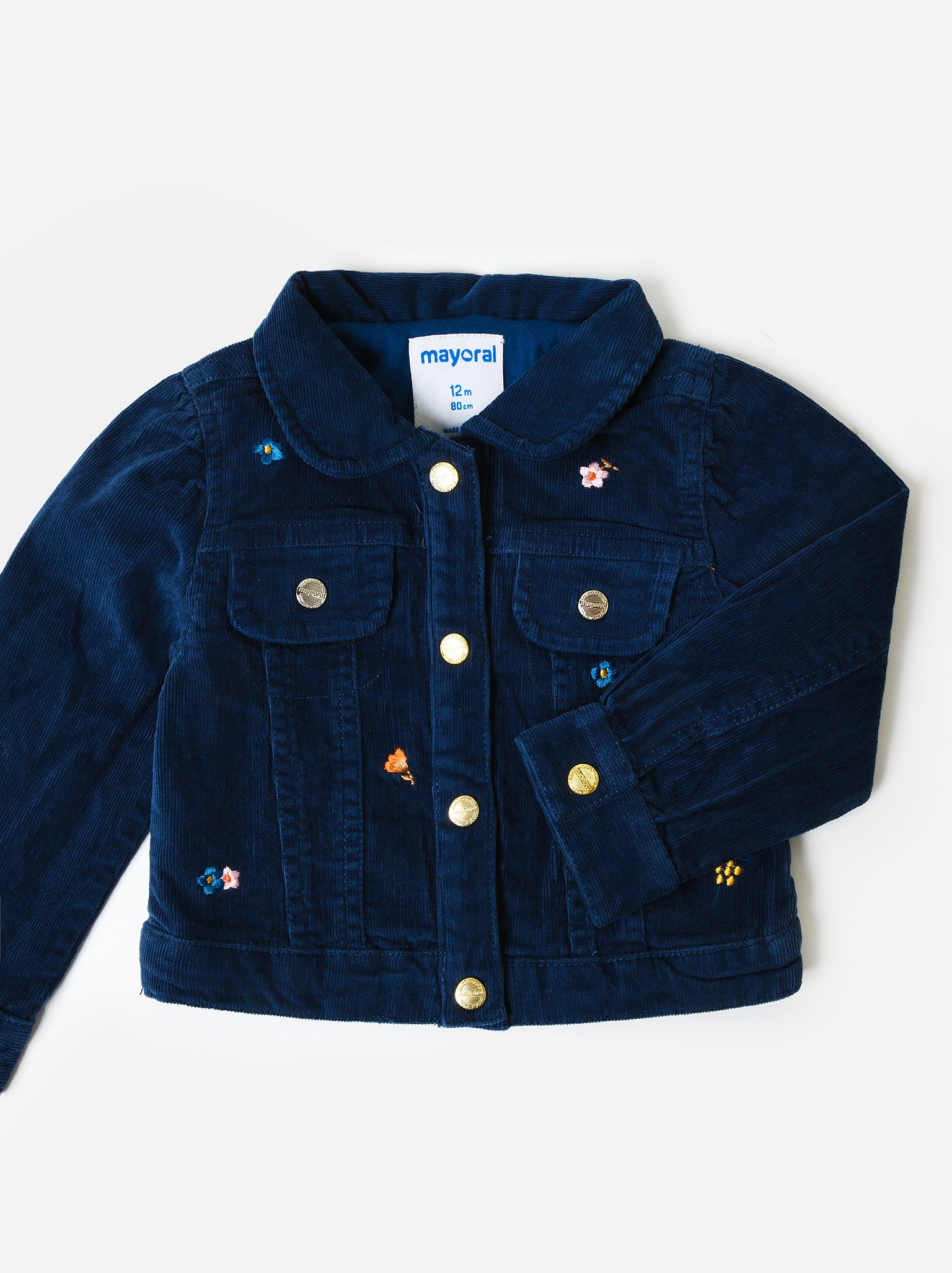 Mayoral Baby Girls' Corduroy Denim Jacket - Saint Bernard