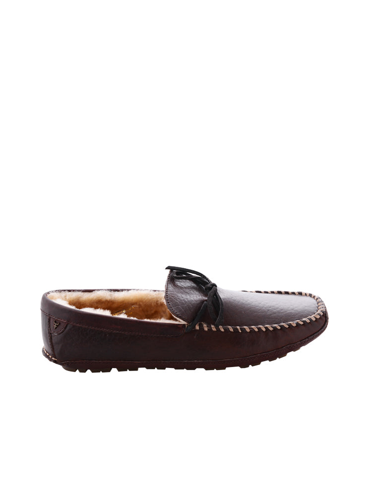 Trask Men's Polson Bourbon Shearling Lined Driving Loafer - Saint Bernard