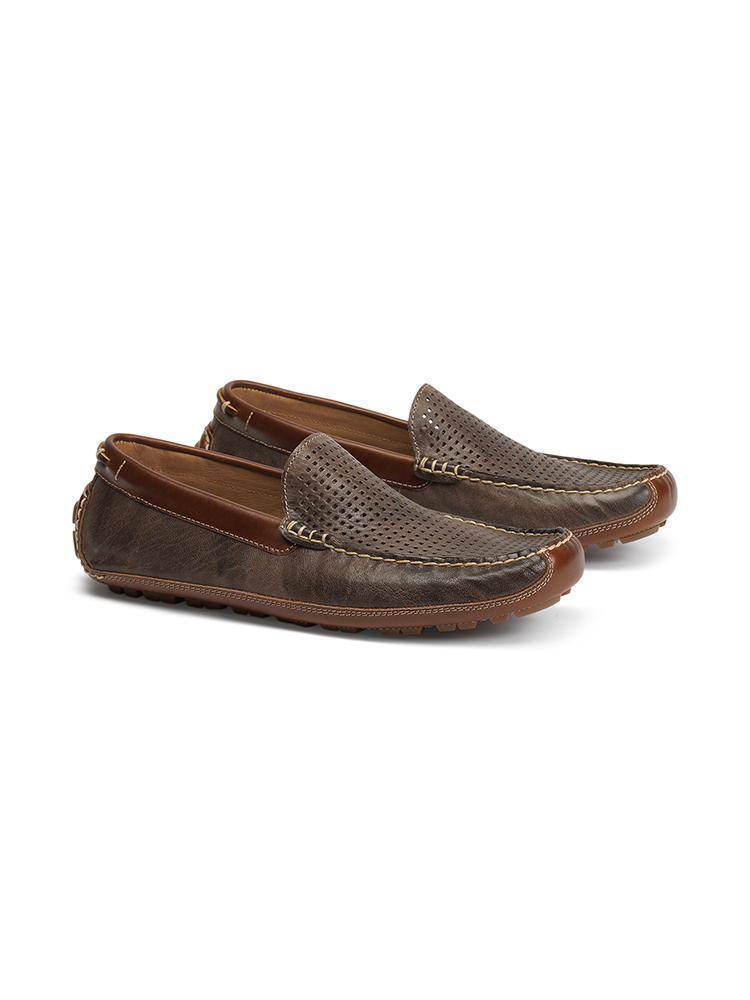 Trask Dean Perforated Moccasin - Saint Bernard