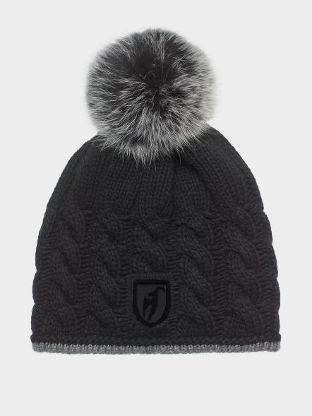 Toni Sailer Women's Mathilda Fur Pom Beanie - Saint Bernard