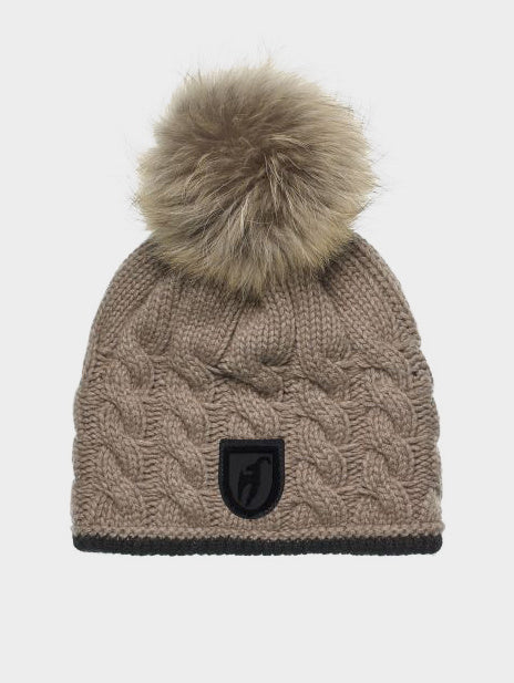 Toni Sailer Women's Mathilda Fur Pom Beanie - Saint Bernard