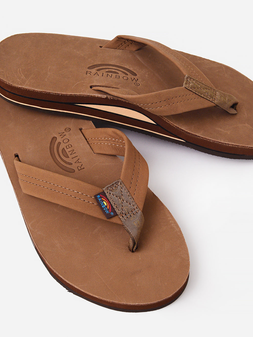Rainbow Men's Double Layer Premier Leather Flip Flop - Saint Bernard