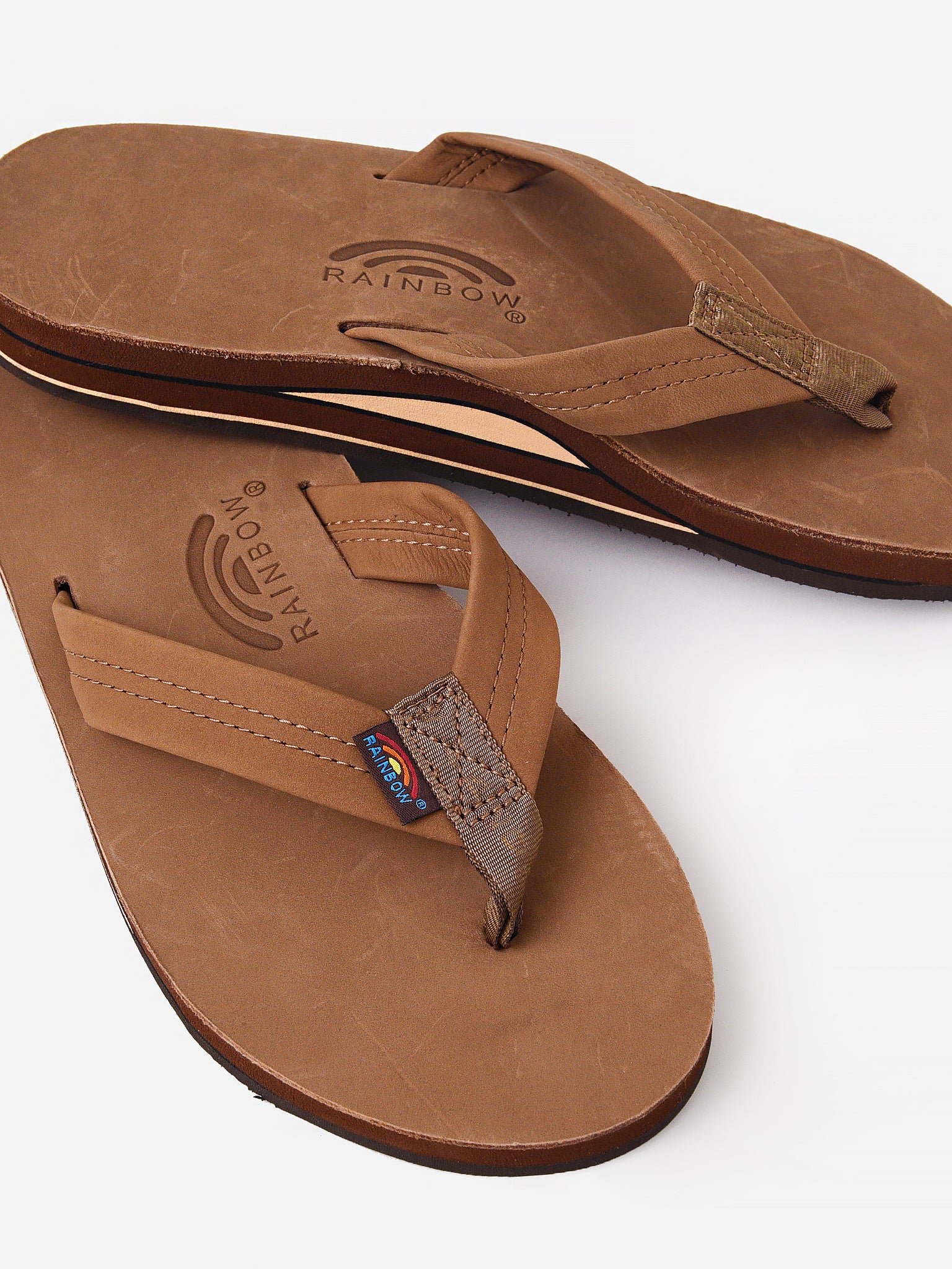 Rainbow Men's Double Layer Premier Leather Flip Flop