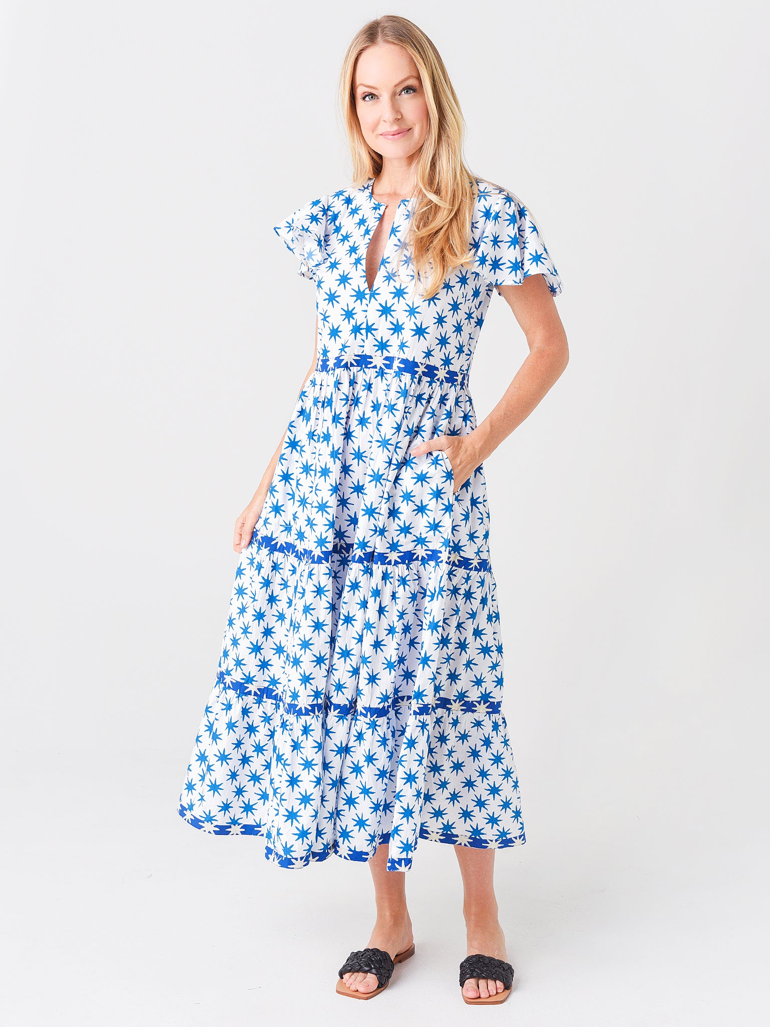 Oliphant Women's V-Neck Maxi Dress - Saint Bernard