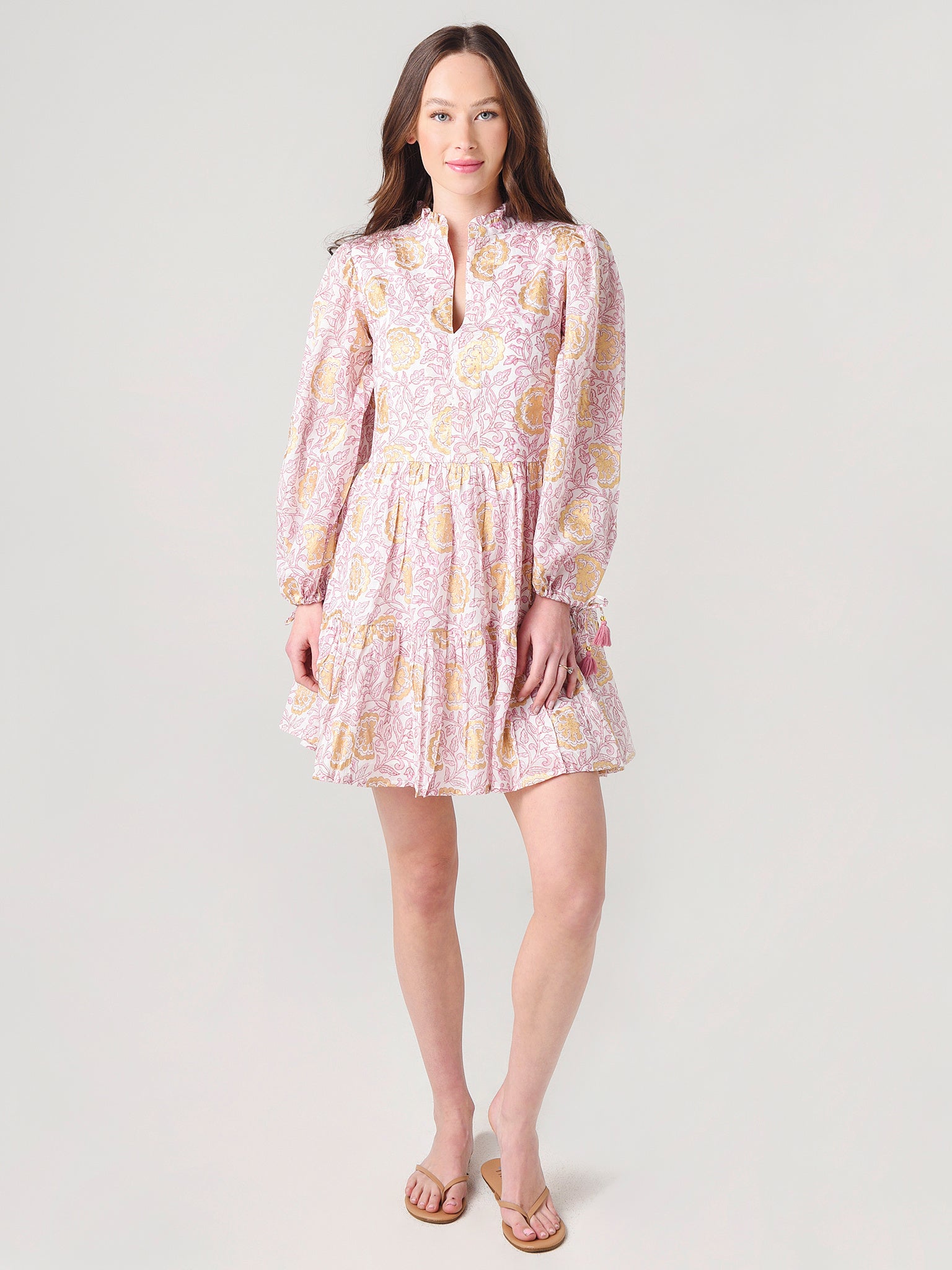 Oliphant Women's Long Sleeve Yoke Dress Saint Bernard