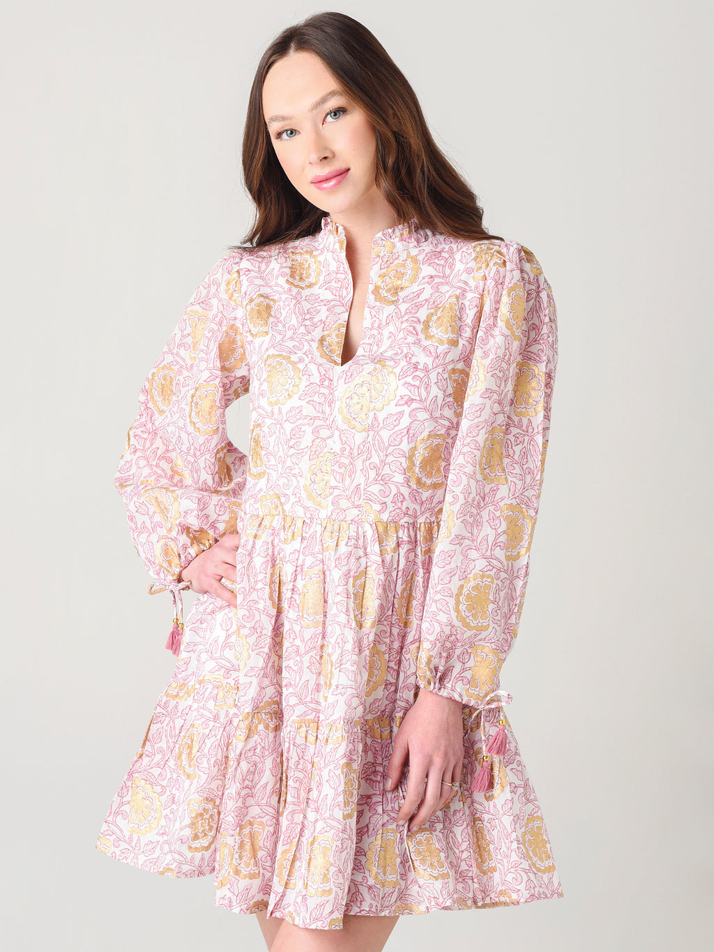 Oliphant Women's Long Sleeve Yoke Dress - Saint Bernard