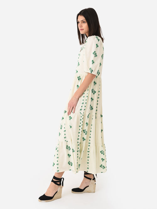 Oliphant Women's Puff Sleeve Maxi Dress
