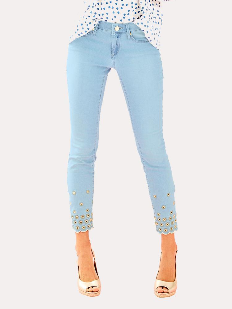 Lilly Pulitzer Women's South Ocean Skinny Crop Pant - Saint Bernard