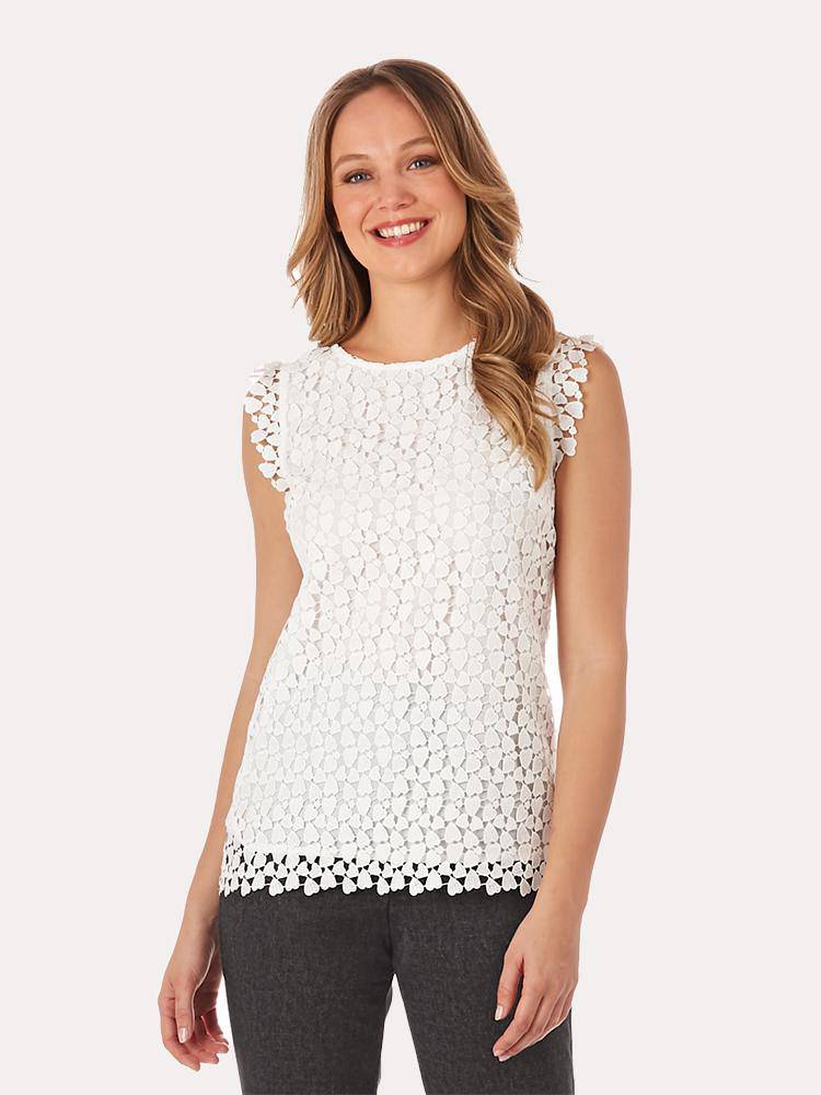 Jude Connally Reagan Heart Lace Top - Saint Bernard
