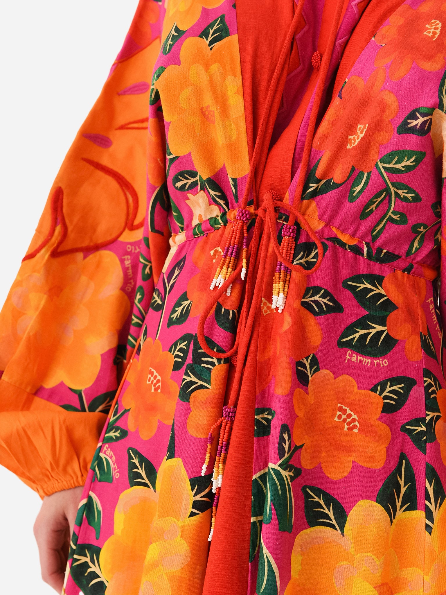farm rio orange sunset dress Orange Gradient Stripes Maxi Dress FARM Rio