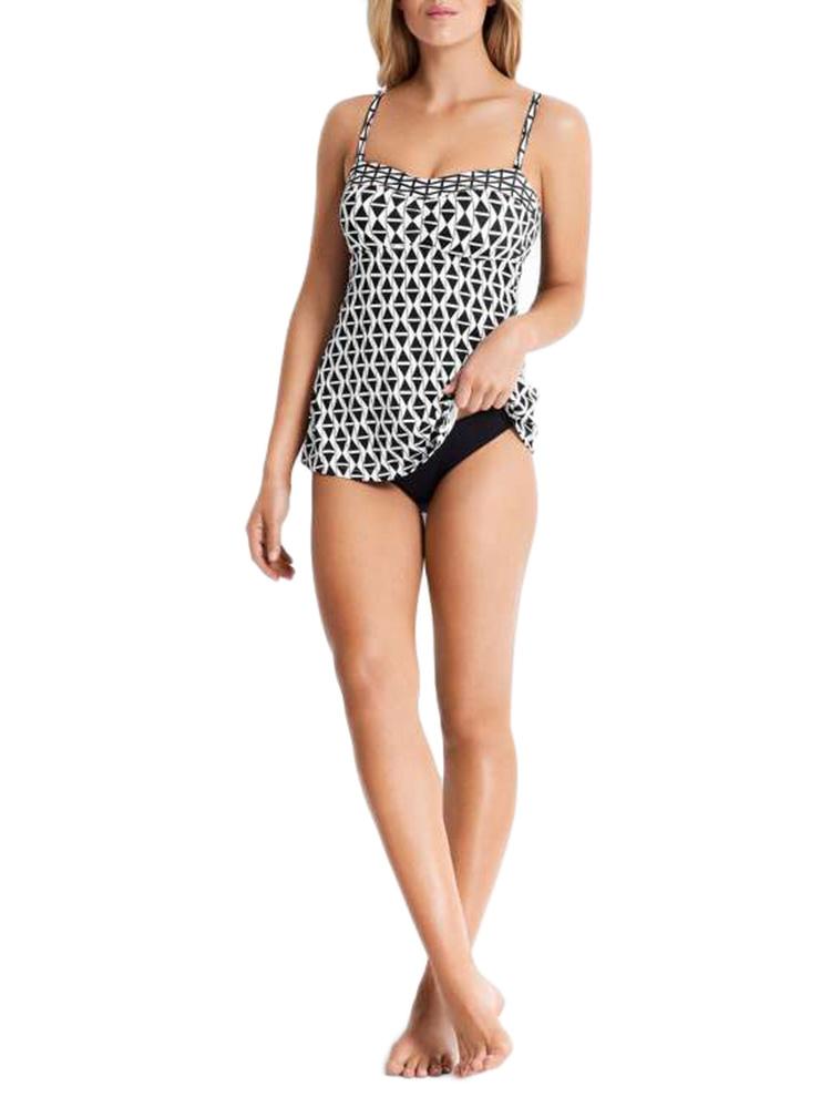 Seafolly Modern Geometry Trapeze Singlet - Saint Bernard