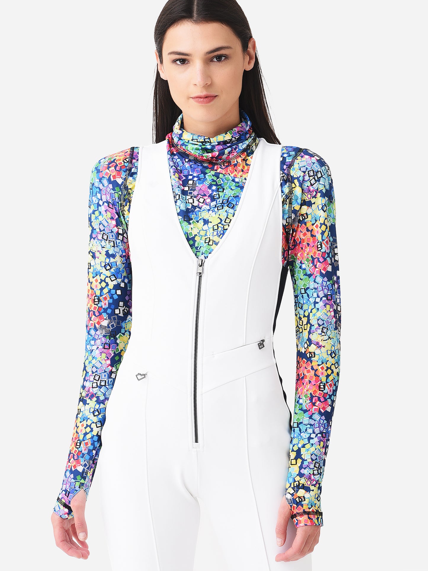 Sno Skins Women's Microfiber Turtleneck Base Layer Top - Saint Bernard