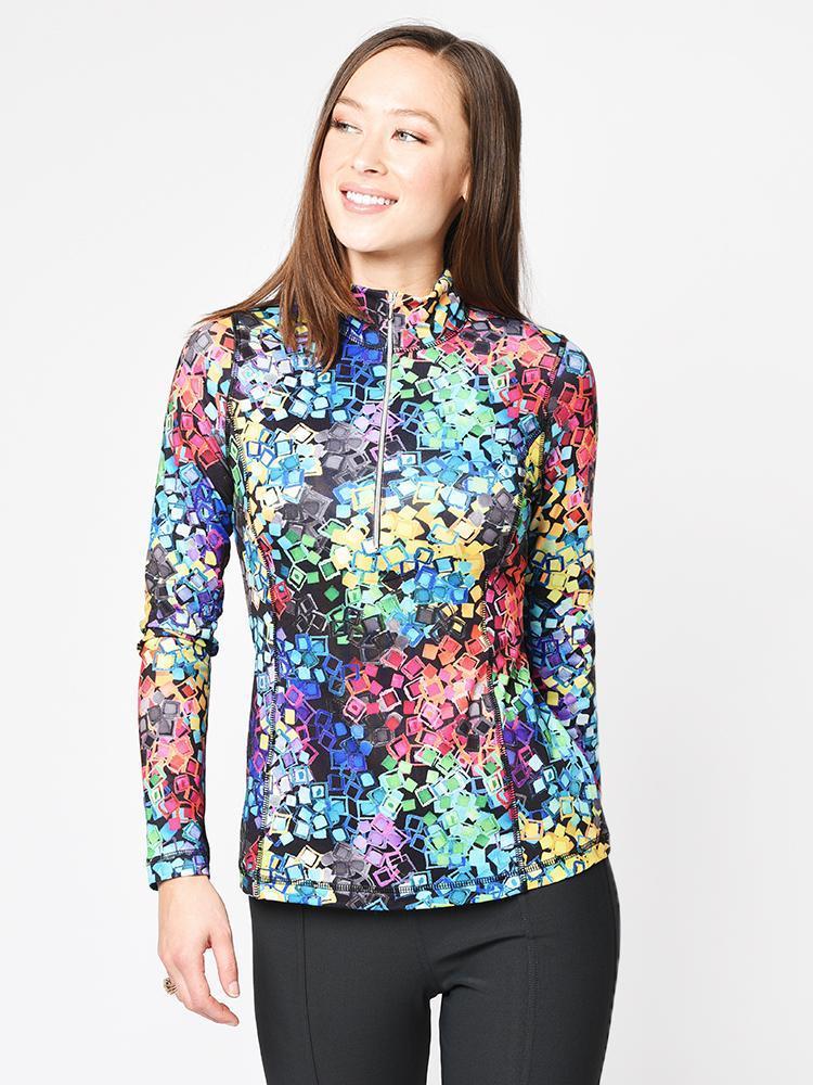 Sno Skins Women’s Micro Fiber ½ Zip Neck Top - Saint Bernard