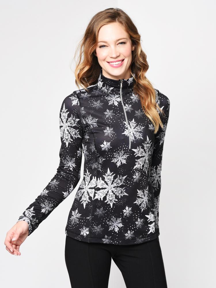 Sno Skins Women’s Micro Fiber ½ Zip Neck Top - Saint Bernard