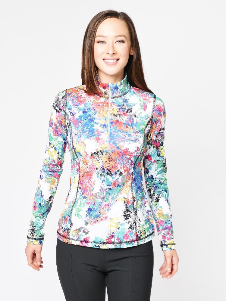 Sno Skins Women’s Micro Fiber ½ Zip Neck Top - Saint Bernard