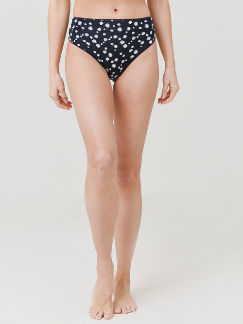 Maaji Women's Black Orchid Suzy Q High Rise Bikini Bottom