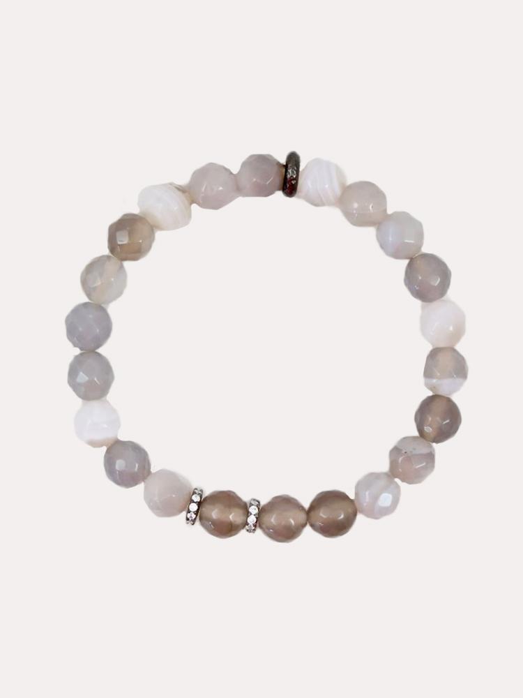 Nicole Leigh Jewelry Kennedy Gunmetal Bracelet Banded Grey - Saint Bernard