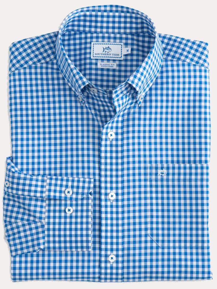 Southern Tide Men's Classic Gingham Button Down Shirt - Saint Bernard