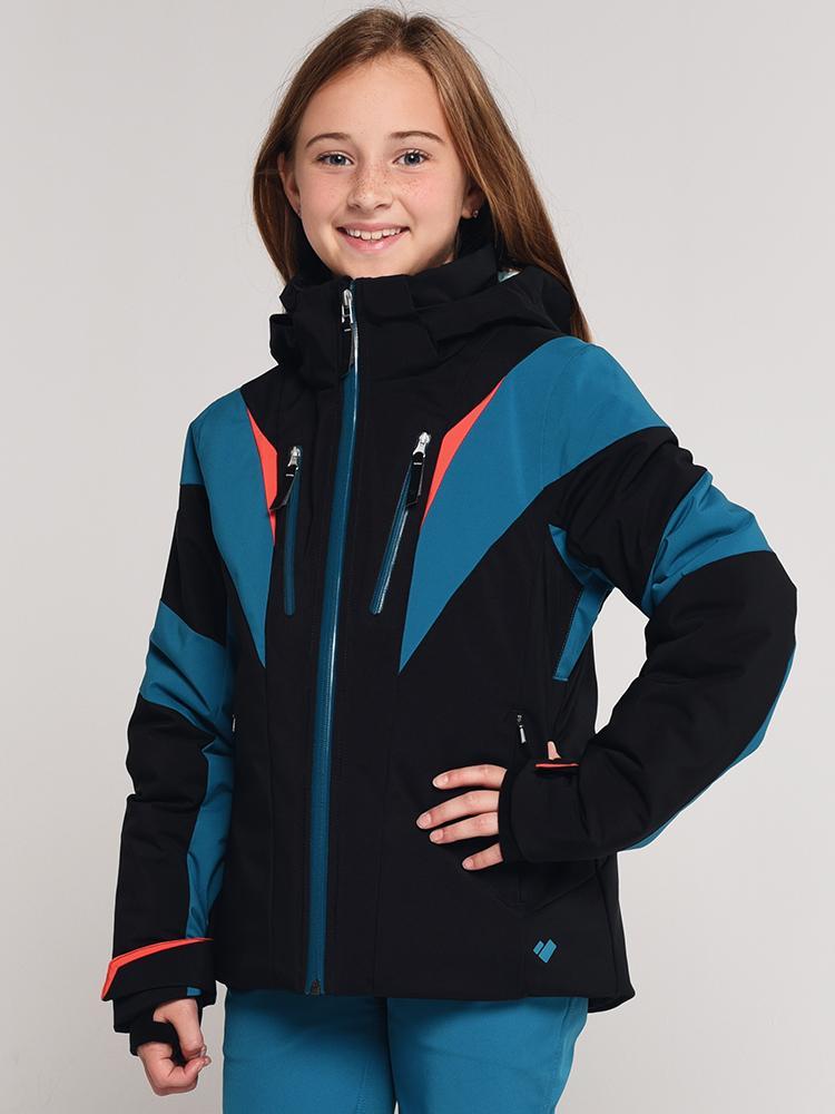 Obermeyer Girls' Gray Jacket - Saint Bernard