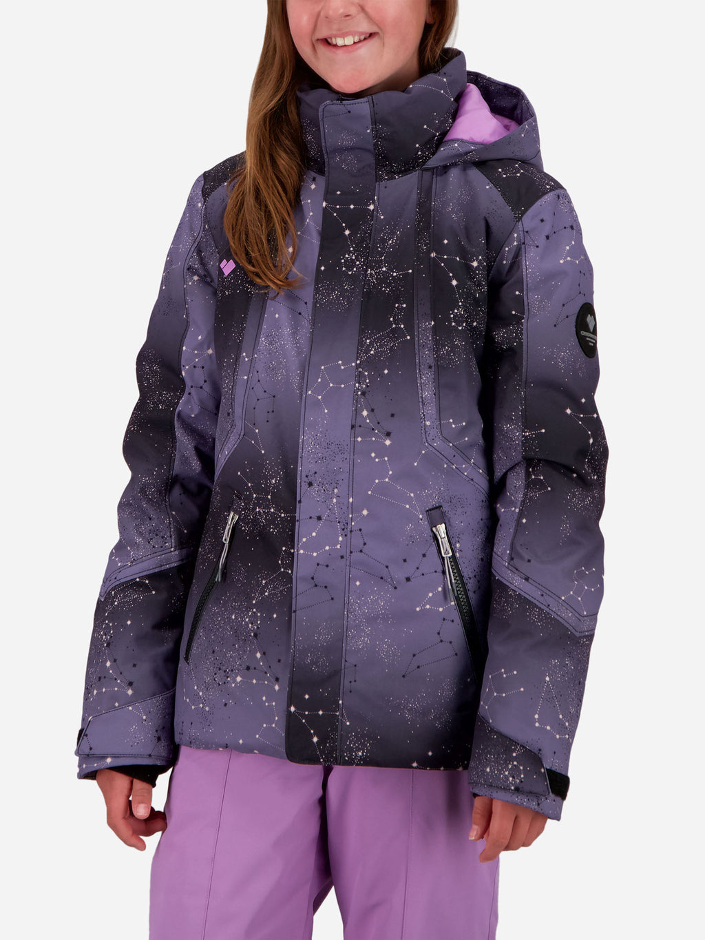 Obermeyer Girls' Taja Print Jacket - Saint Bernard
