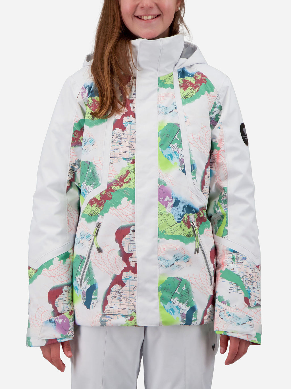 Obermeyer Girls' Taja Print Jacket - Saint Bernard