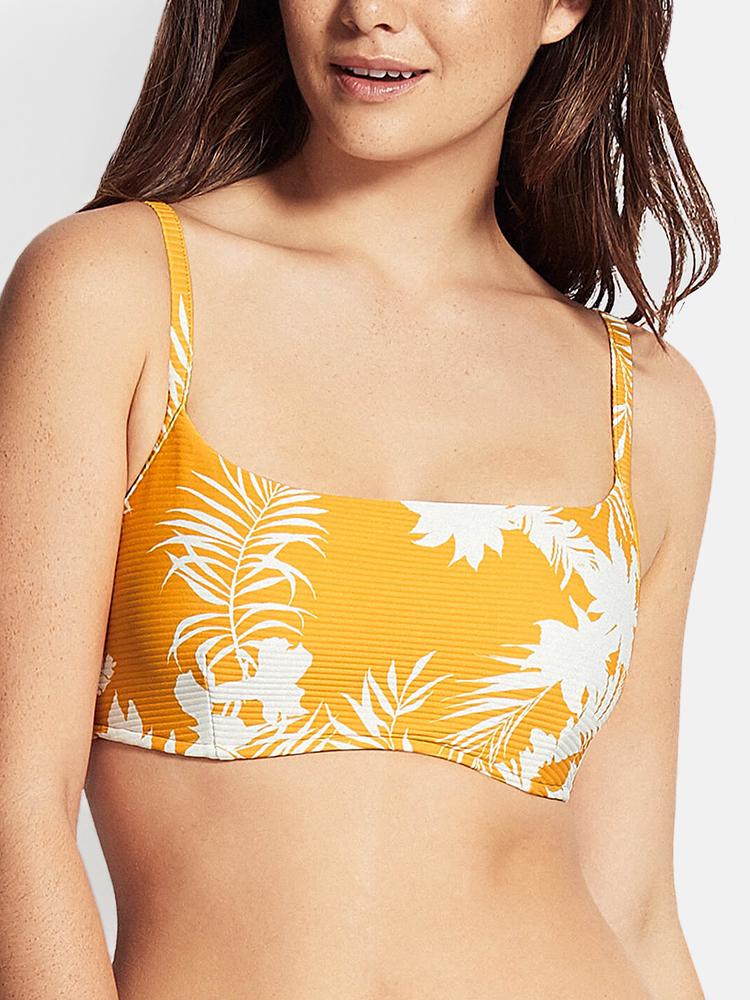 Seafolly Women’s Wild Tropics DD Square Neck Tank Bikini Top - Saint Bernard